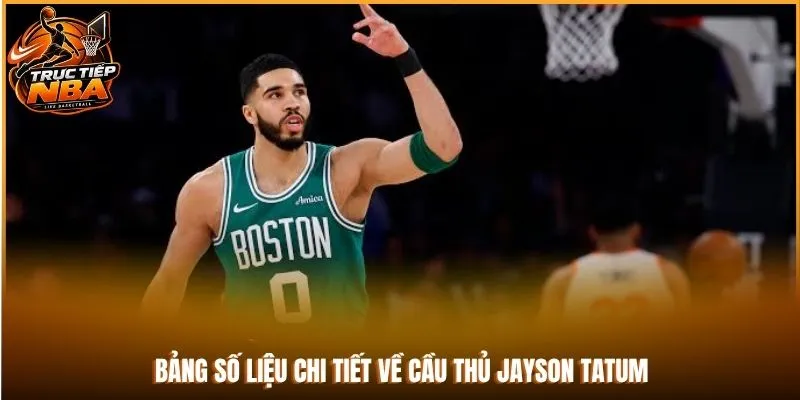 Bảng số liệu chi tiết về cầu thủ Jayson Tatum